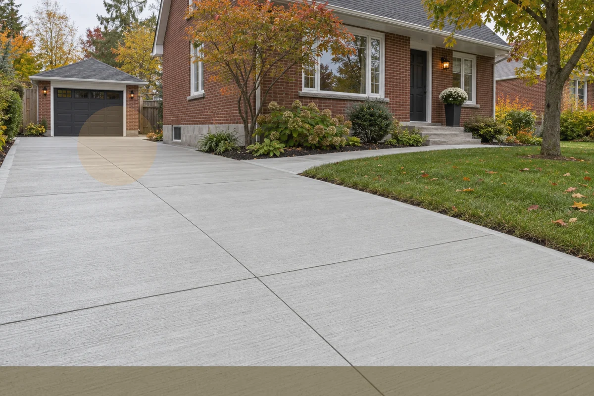 Concrete Pads and Slabs finished detail in Cornwall and Eastern Ontario